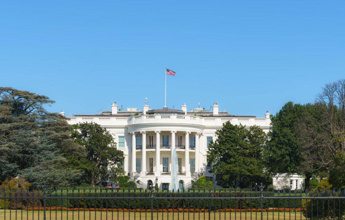 White House on a sunny day.