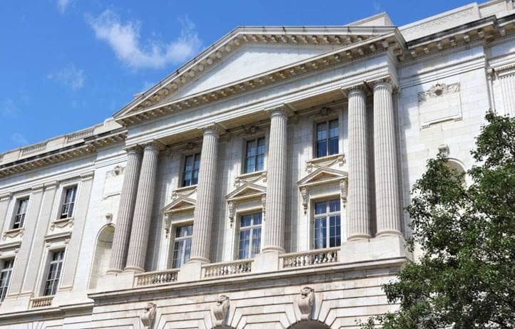 Government building facade.