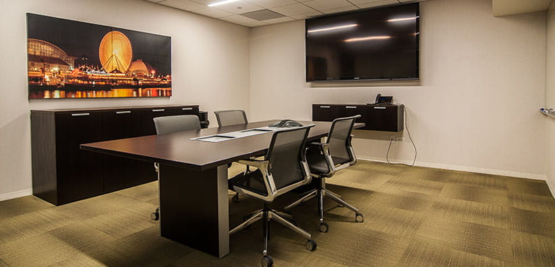 Photo of Plante Moran Chicago office conference room.