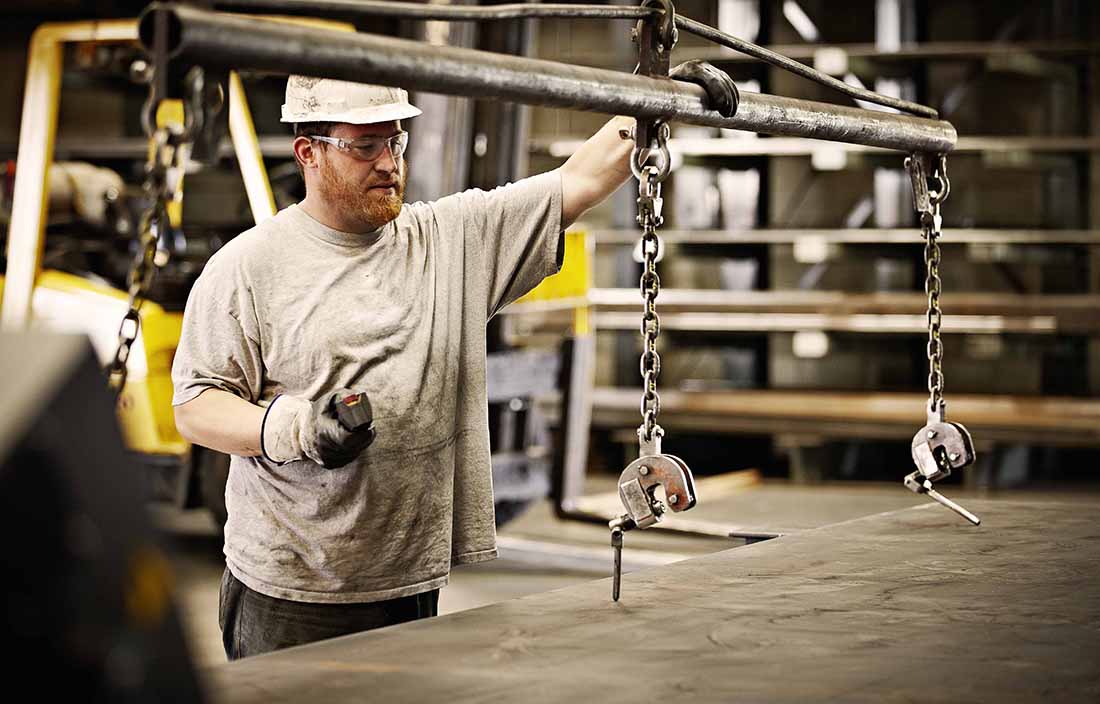 Man working in a factory