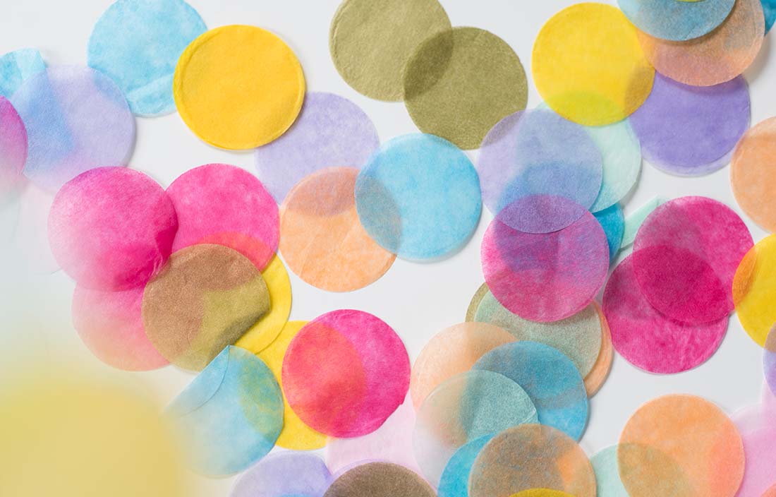 Colorful confetti.