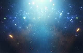 Abstract blue confetti.