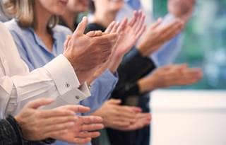 The team celebrating.