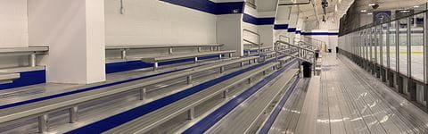 Birmingham Ice Arena fan seating area.