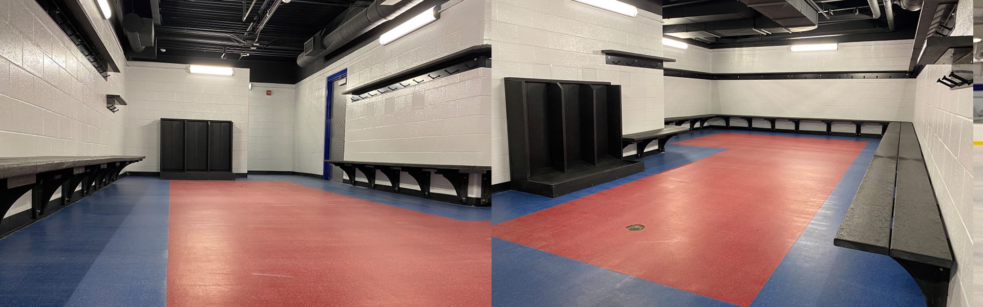 Birmingham Ice Arena team locker rooms.