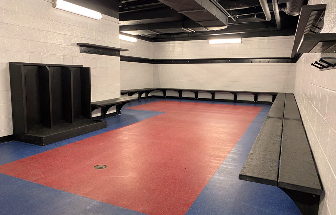 Birmingham Ice Arena locker room