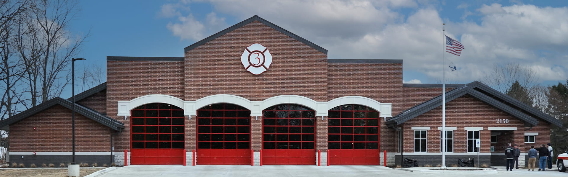 Commerce Township Fire Department view of the front of the building.