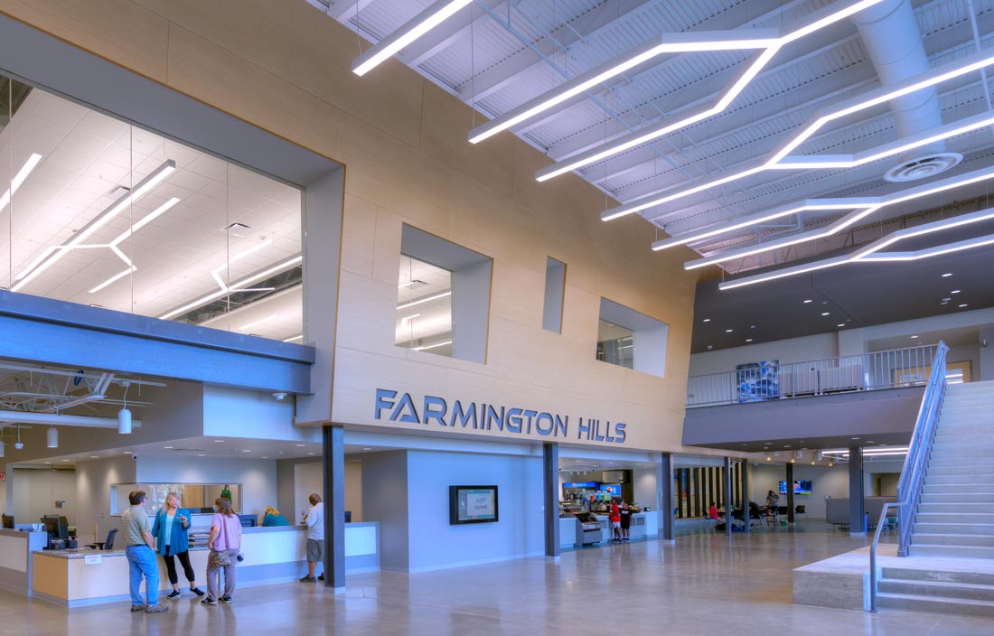 The Hawk Farmington Hills Recreation Center interior