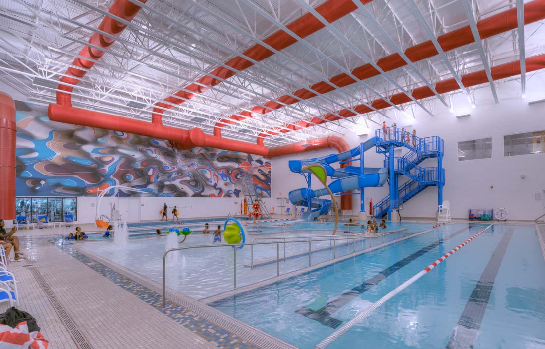 The Hawk Farmington Hills Recreation Center pool interior
