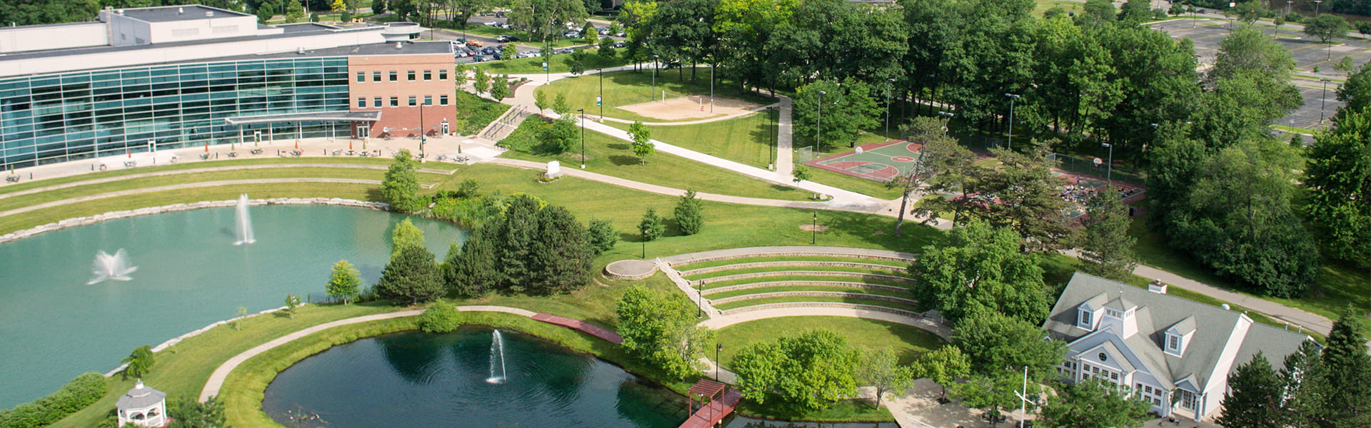 Eastern Michigan University Campus as seen from the sky