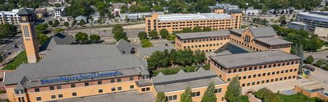 Aerial view of Grand Valley State University.