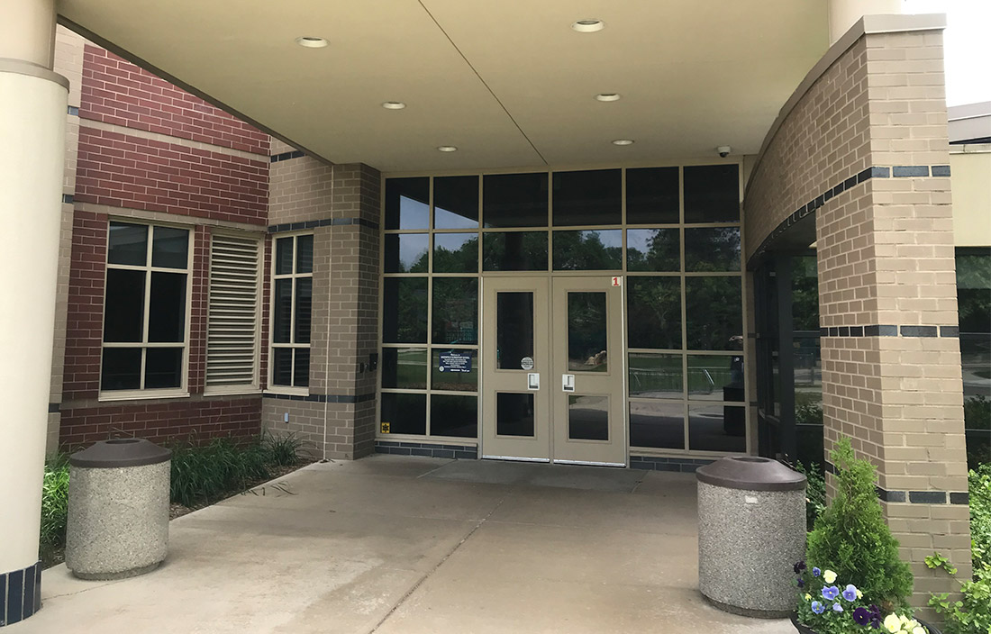 Photo of Birmingham Public Schools MI Secure Exterior Entrance, a major project during the 2015 Bond Program with owner's representative Plante Moran Cresa