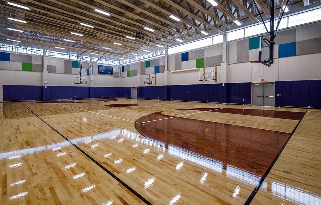 Photo of GRPS Southwest Side High School New Gymnasium for District and Community Use, a capital project completed as part of the 2015 $175 million bond program with help from K12 owner's representative Plante Moran Cresa