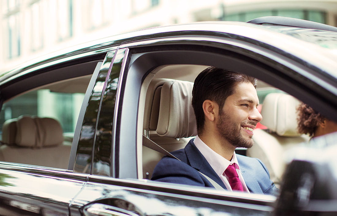 Man in car