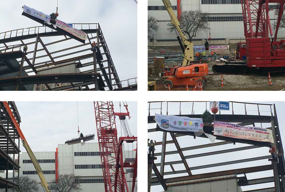Detroit Medical Center's Children's Hospital of Michigan topping off ceremony