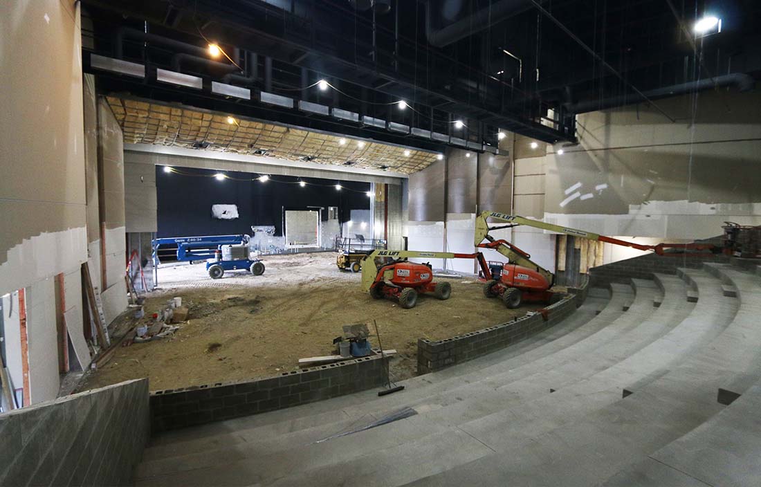 Livonia Franklin High School performance arts center construction