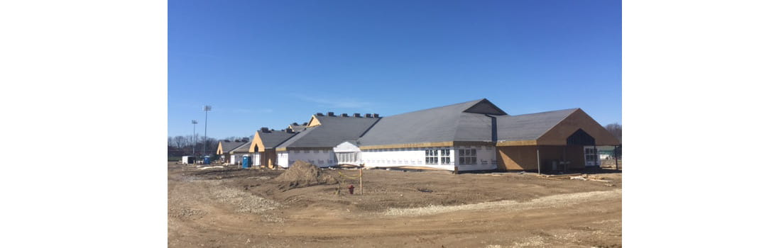 Novi Public Schools Early Childhood Education Center halfway through construction