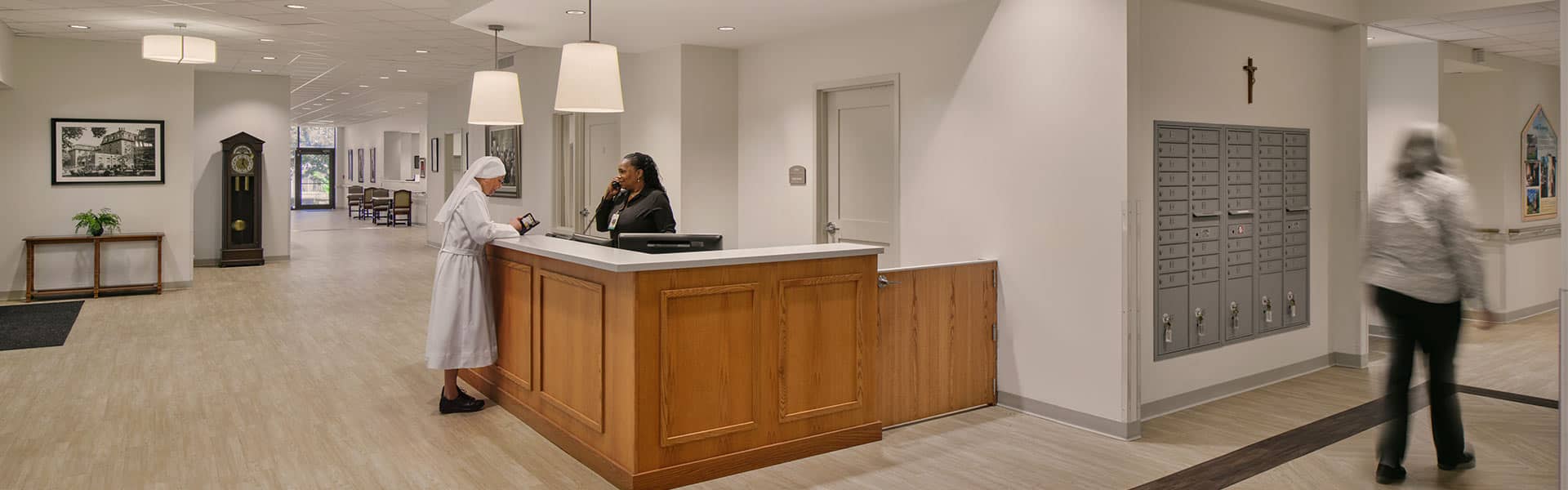 Little Sisters of the Poor Holy Family Home renovated nursing home and convent entryway