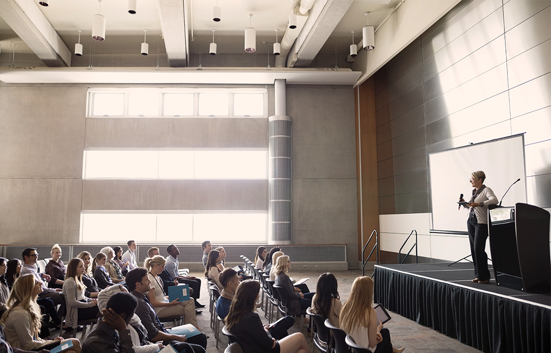 Training seminar at a conference