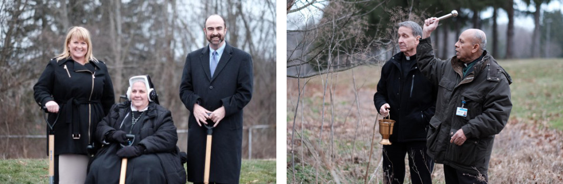 Jennings' at Brecksville staff and clergy celebrate groundbreaking ceremony