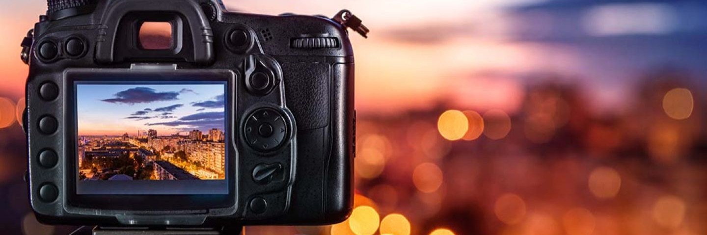 Camera looking out over a real estate development.