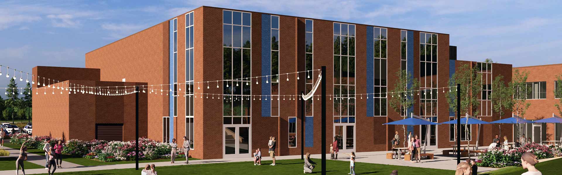 Digital rendering of the future Waterford Township community center.