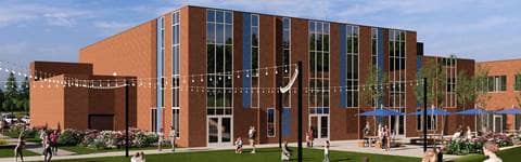 Digital rendering of the future Waterford Township community center.