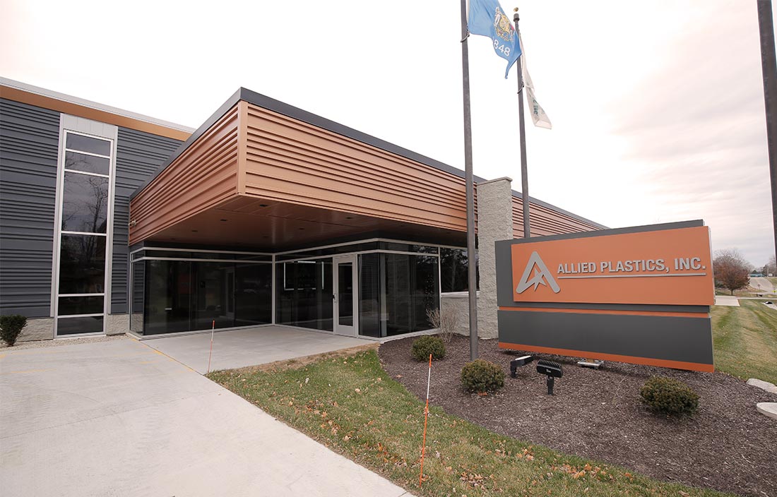 Allied Plastics Exterior Entrance with Signage