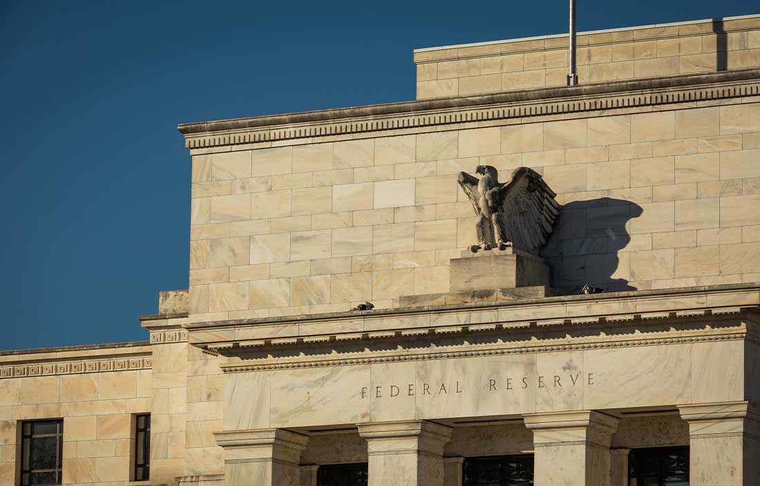 The Federal Reserve building.
