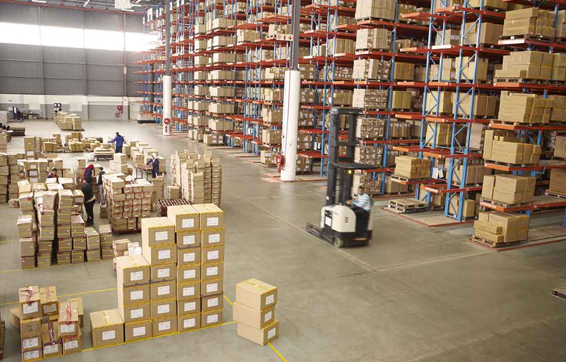 Manufacturing floor with workers