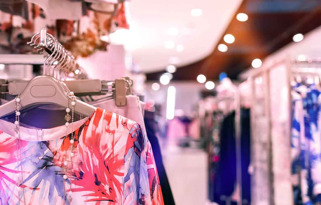 Clothing rack filled with clothes