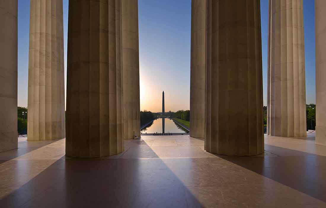 Lincoln memorial view