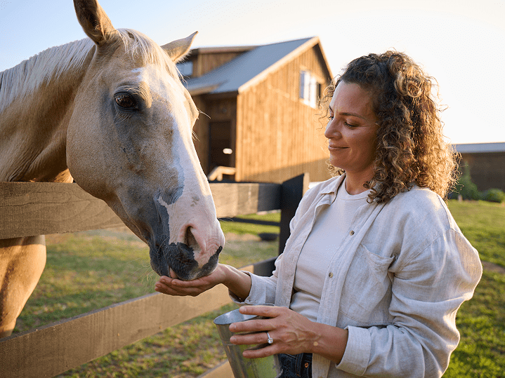 Person with horse
