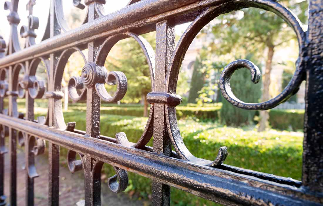 Image of wrought iron gate design.